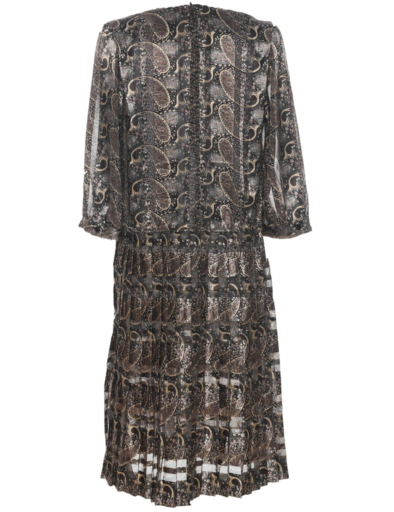 Paisley Print Dress - L