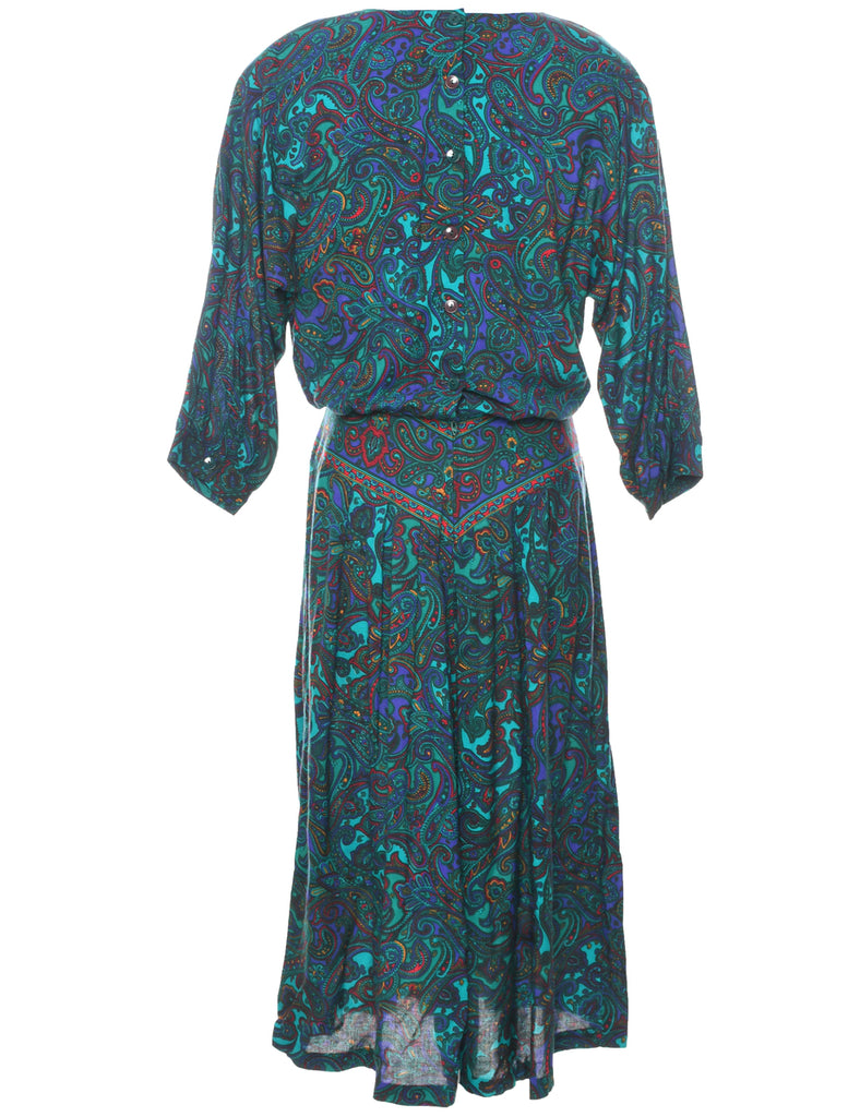 Paisley Print Dress - M