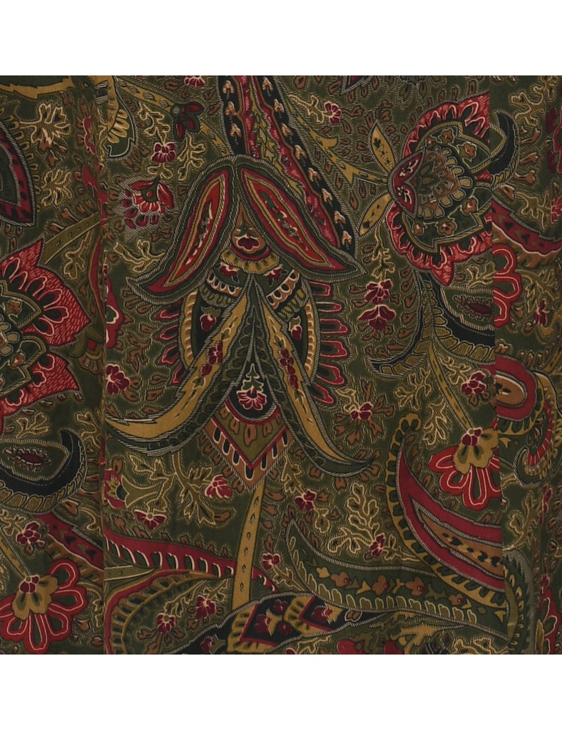 Paisley Print Dress - L