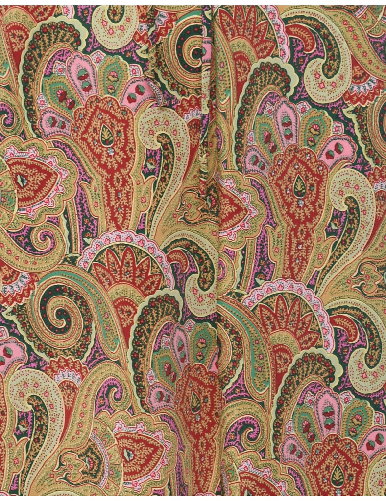 Paisley Print Full Skirt - M