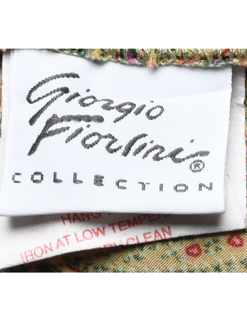 Paisley Print Full Skirt - M