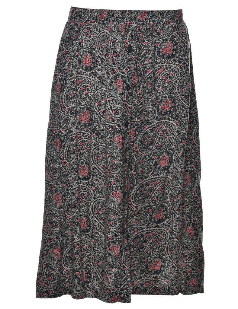 Paisley Print Maxi Skirt - M