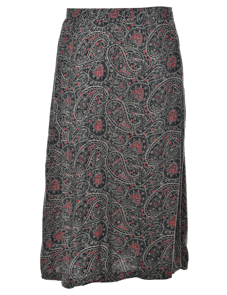 Paisley Print Maxi Skirt - M