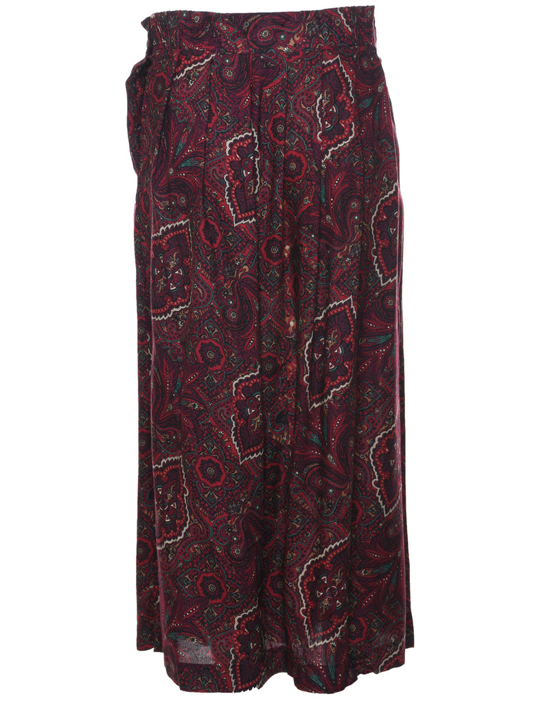 Paisley Print Maxi Skirt - M