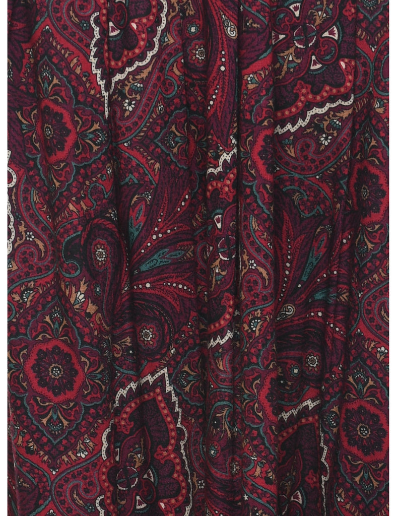 Paisley Print Maxi Skirt - M