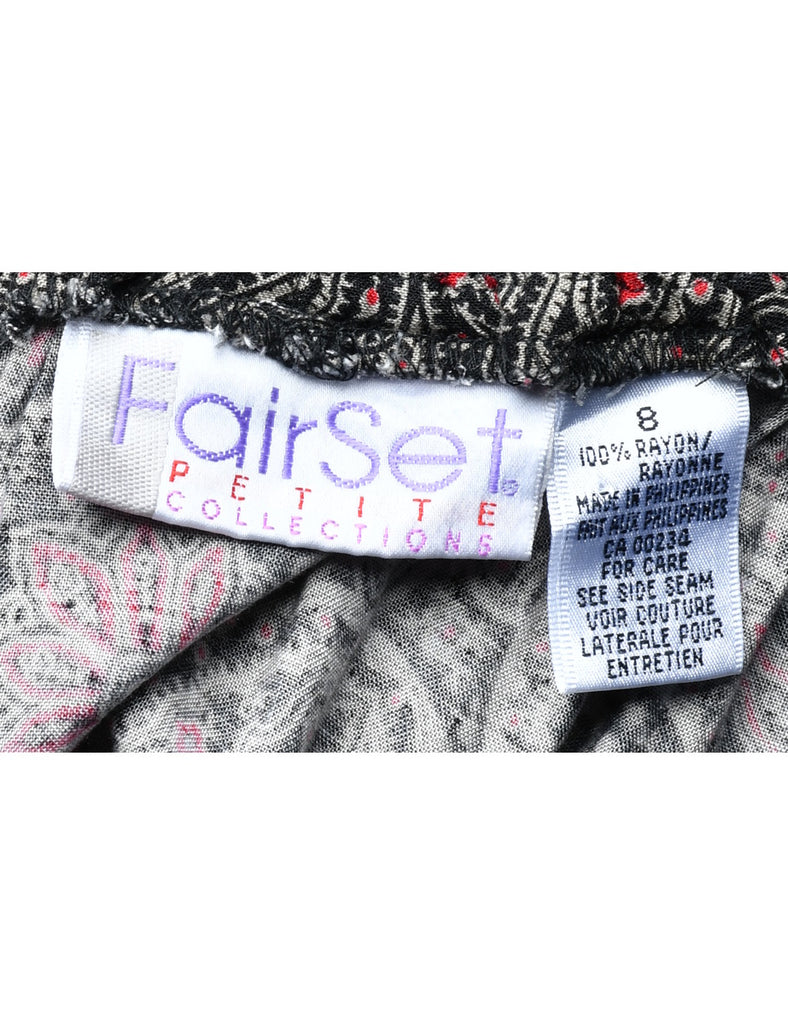Paisley Print Maxi Skirt - M