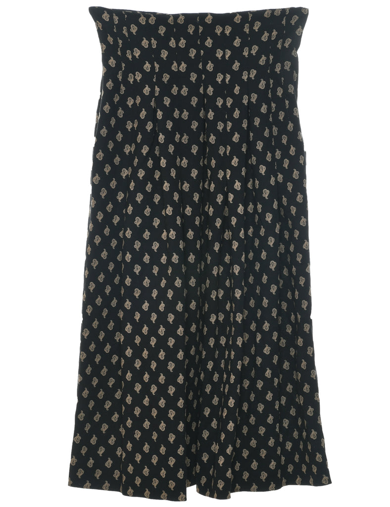 Paisley Print Midi Skirt - S