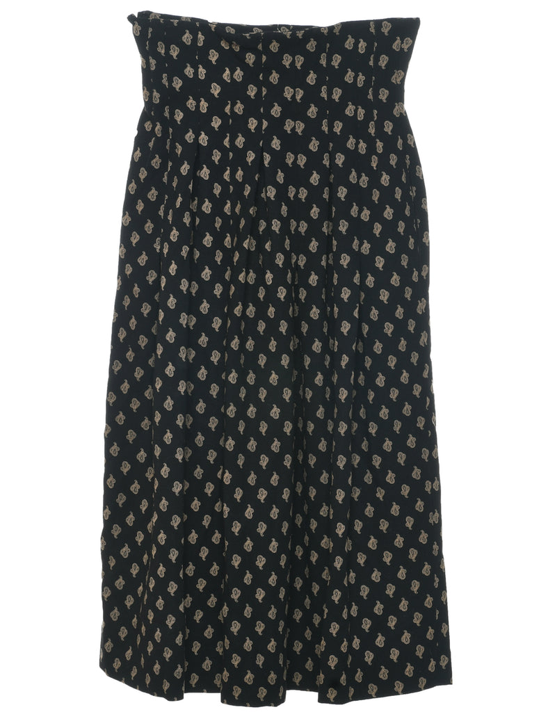 Paisley Print Midi Skirt - S