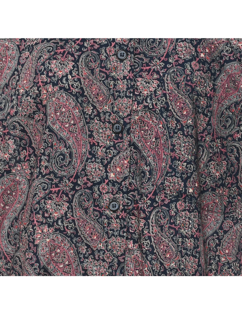Paisley Print Multi-Colour Short Sleeve Shirt - XL
