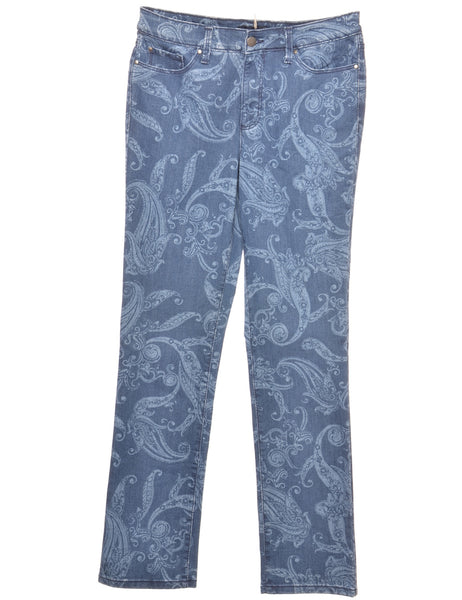 【完売品】mnml サイズ30 PAISLEY STRETCH DENIM Women's Paisley Print Slim-Fit Jeans Denim, M | Beyond Retro