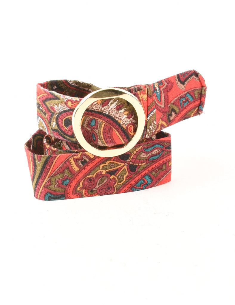 Paisley Print Waist Belt - M