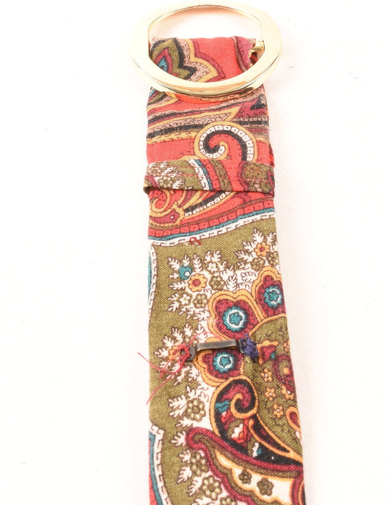 Paisley Print Waist Belt - M