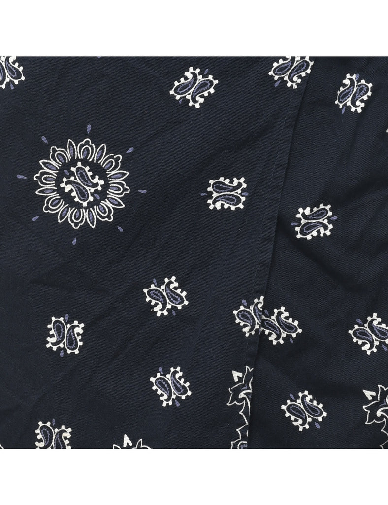 Paisley Print Wrap Skirt - S