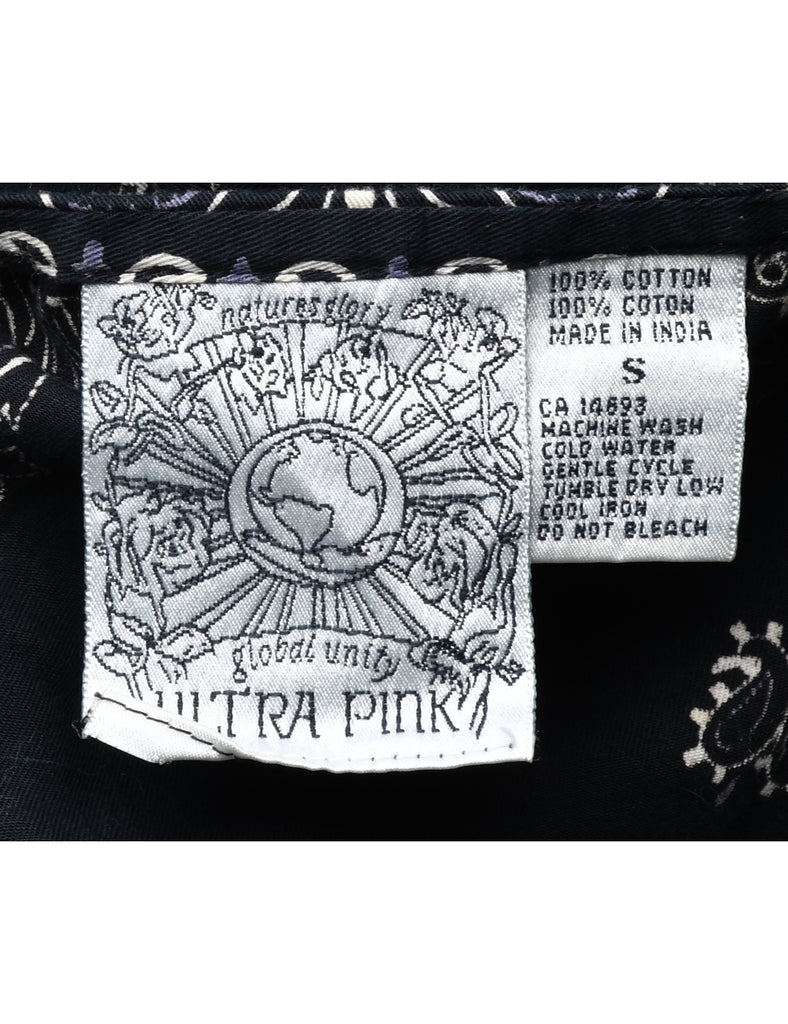 Paisley Print Wrap Skirt - S