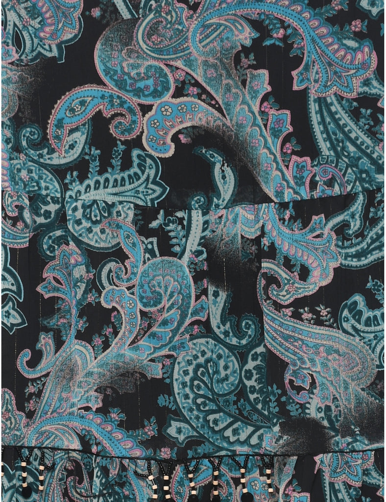 Paisley Print Y2K Skirt - L