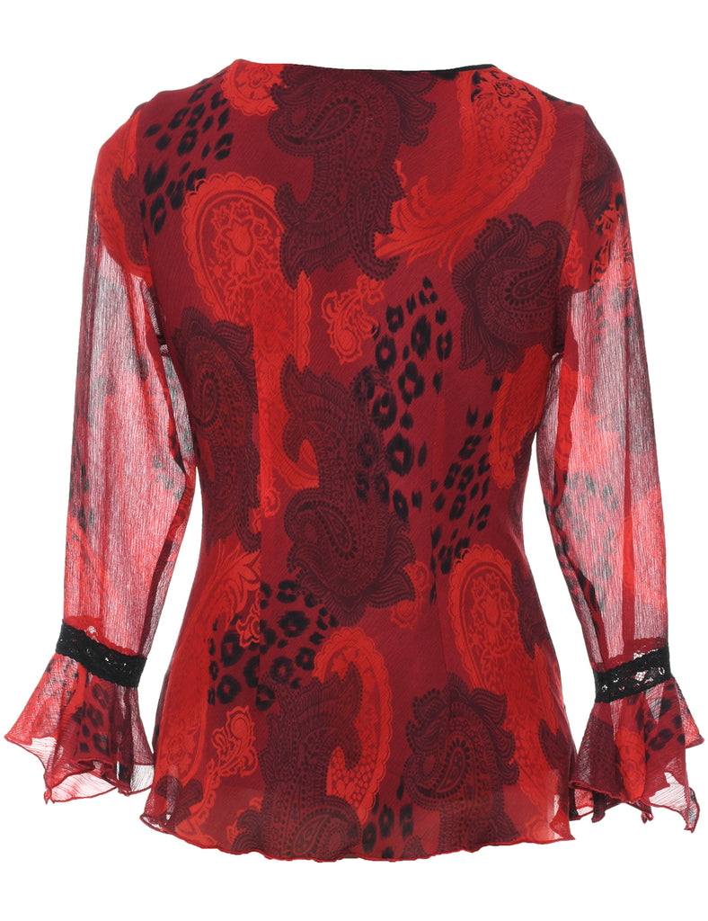 Paisley Printed Top - L