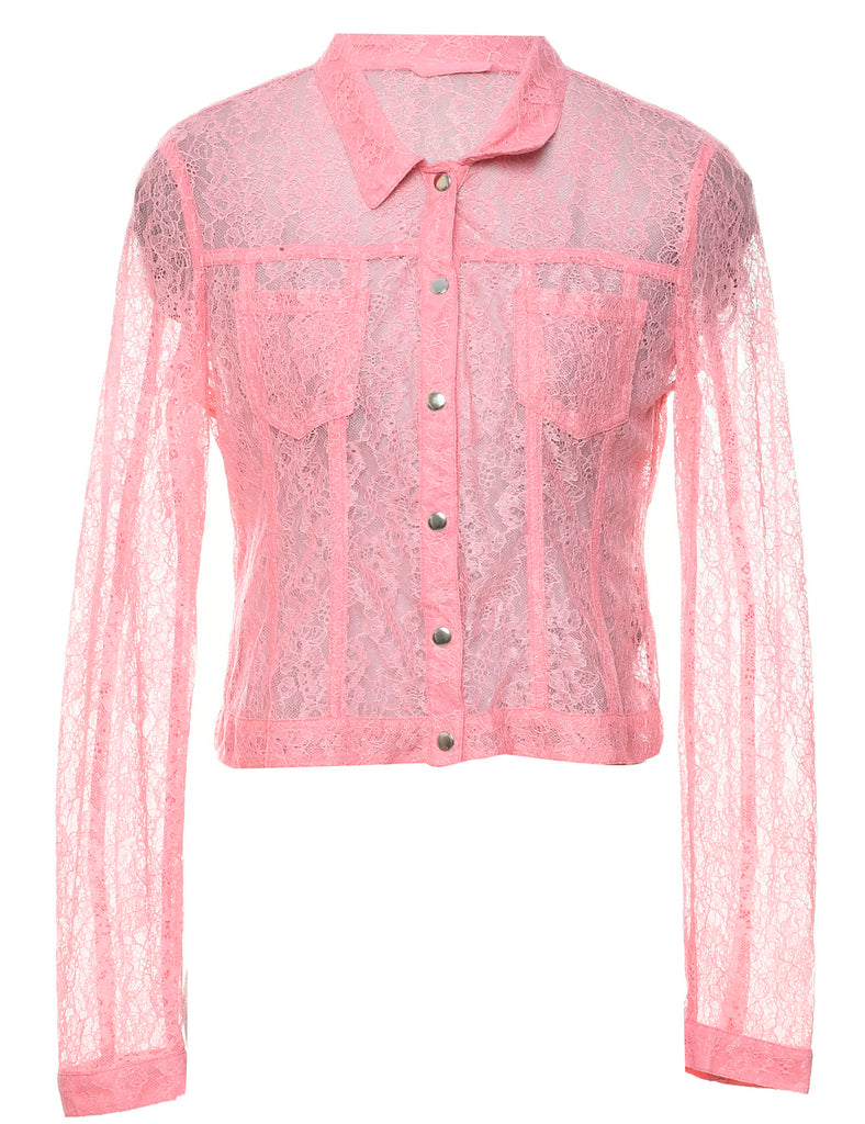 Pale Pink Blouse - M