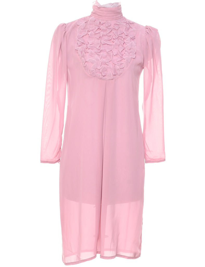 Pale Pink Blouson Dress - M