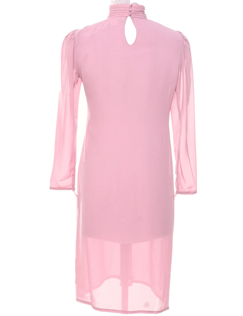 Pale Pink Blouson Dress - M
