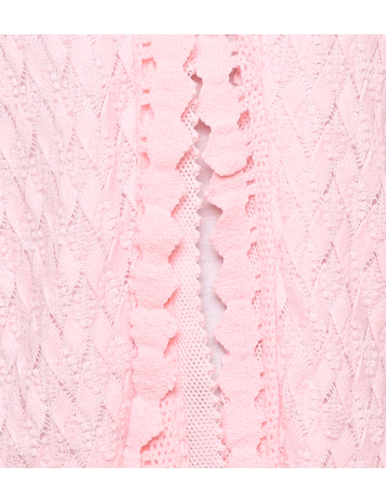 Pale Pink Cardigan - L
