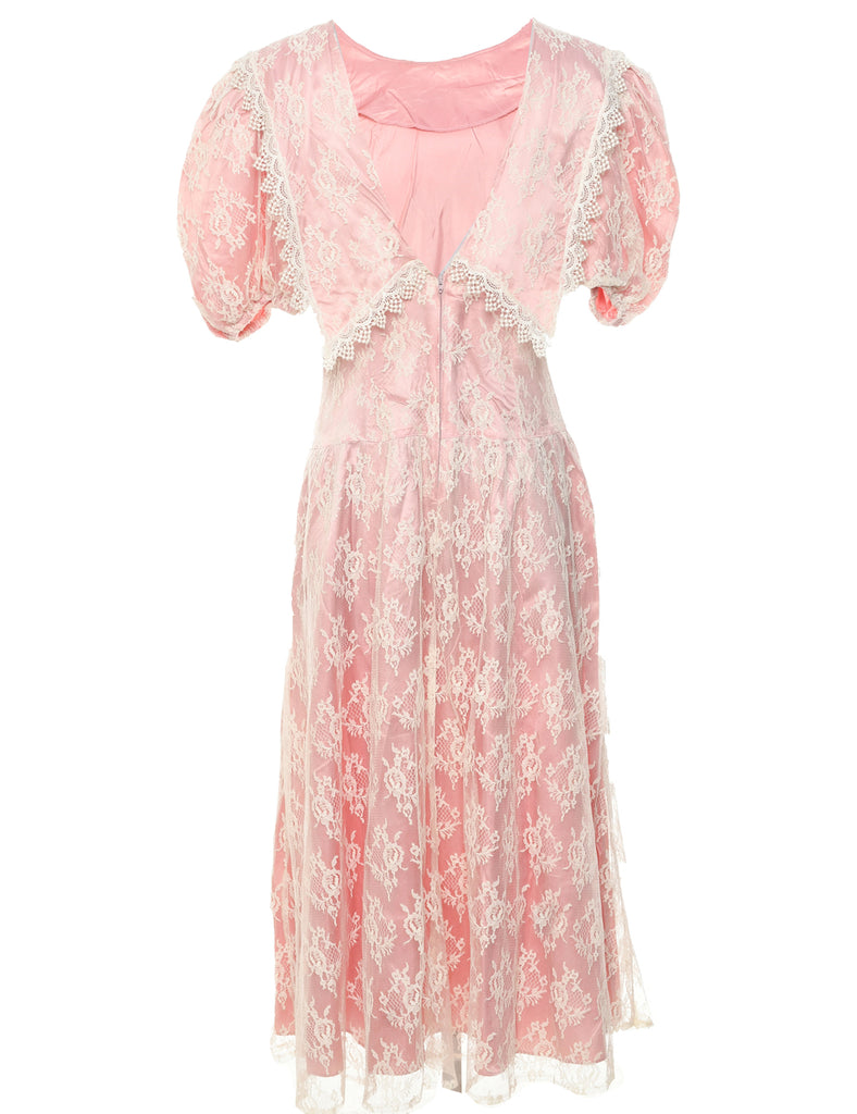 Pale Pink Evening Dress - M