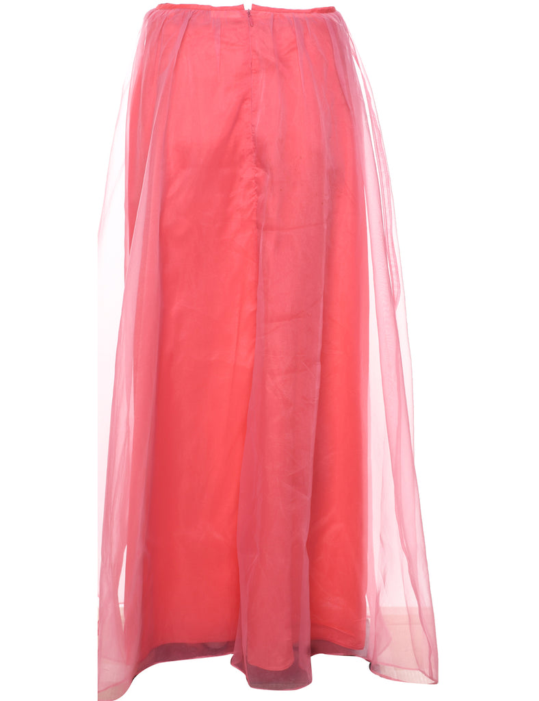 Pale Pink Maxi Skirt - M