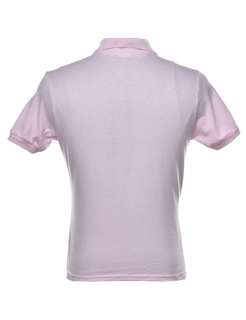 Pale Pink Short-Sleeve Polo Shirt - M