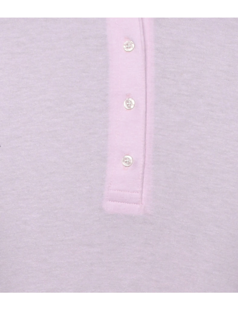 Pale Pink Short-Sleeve Polo Shirt - M
