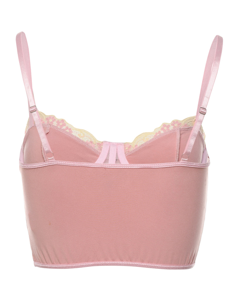 Pale Pink Y2K Lace Bustier - XS
