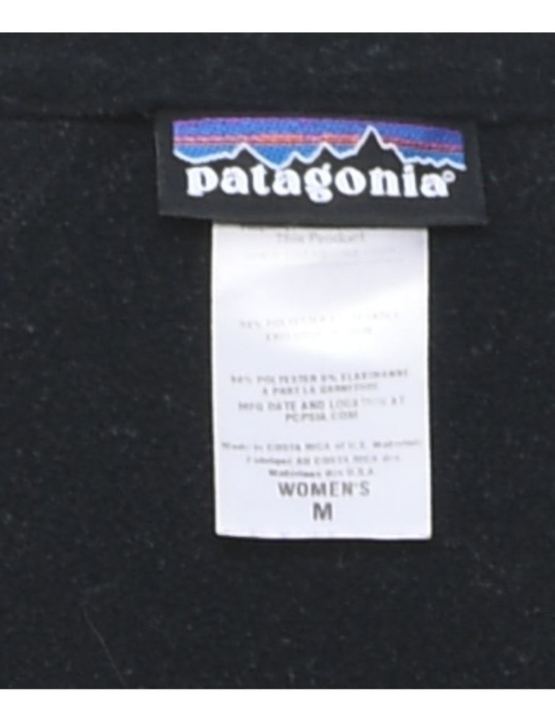 Patagonia Plain Black High Neck Sweatshirt - M