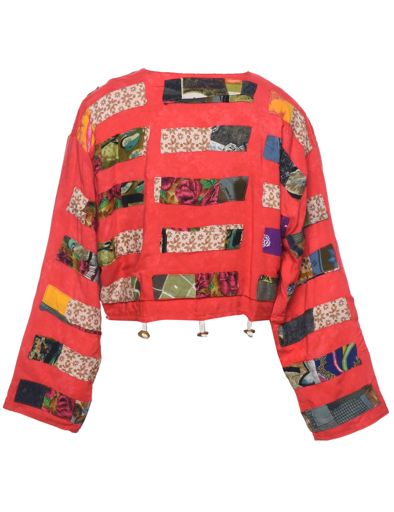 Patchwork Cropped Jacket - M