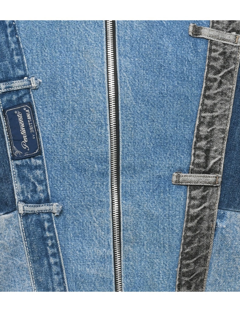 Patchwork Denim Jacket - XXL