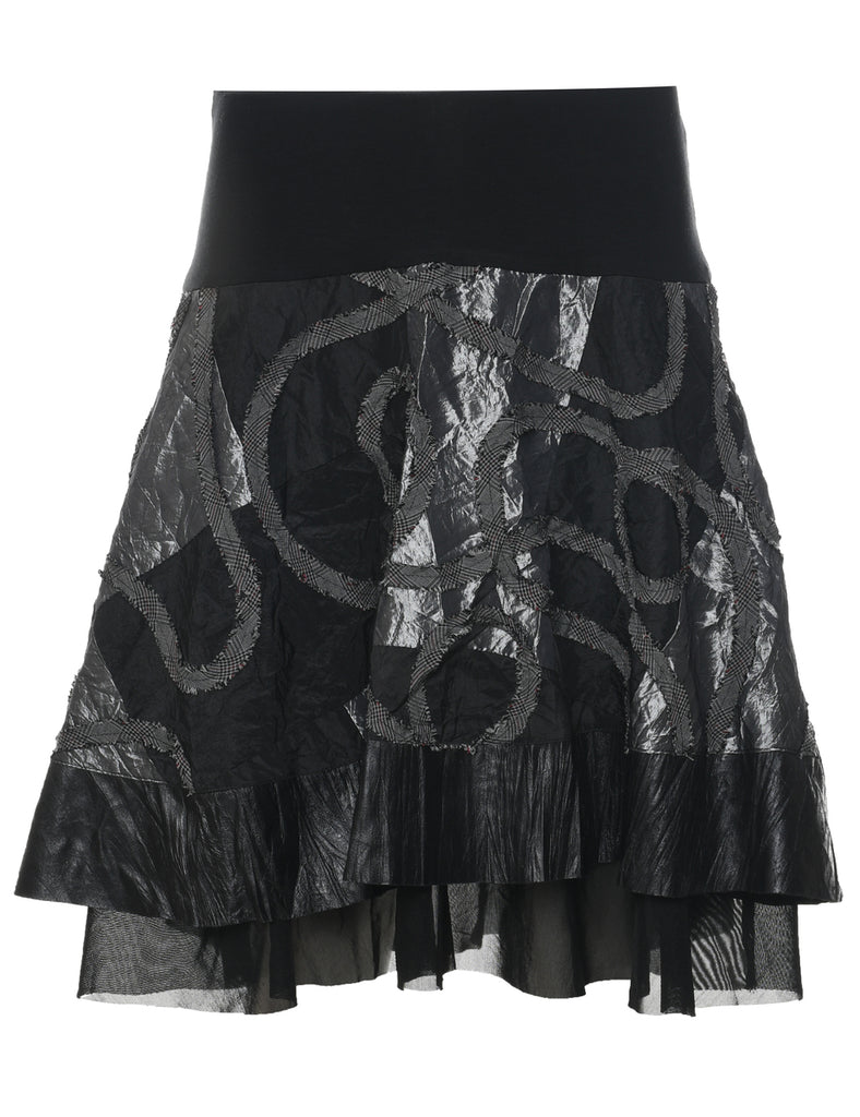 Patchwork Flared Skirt - XS