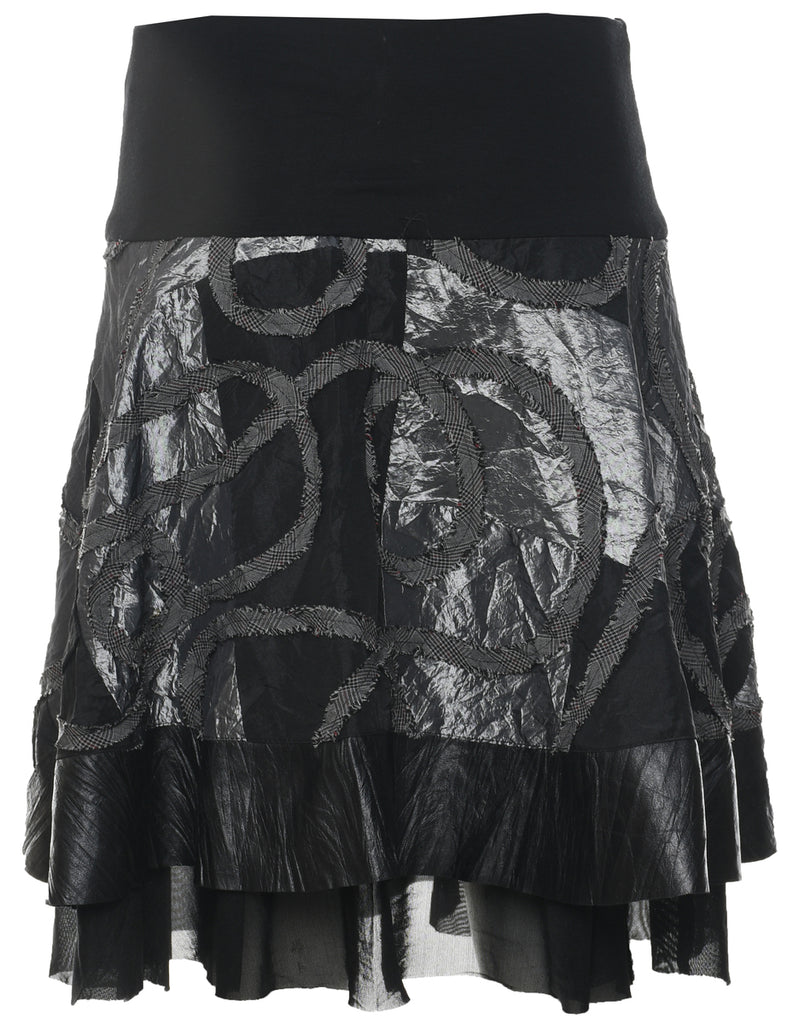 Patchwork Flared Skirt - XS