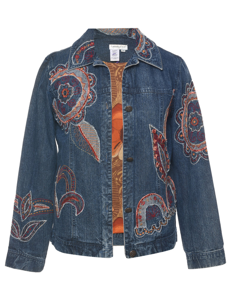 Patchwork Indigo Denim Jacket - M