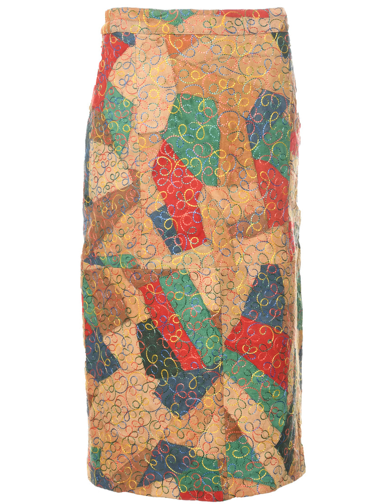 Patchwork Maxi Skirt - L