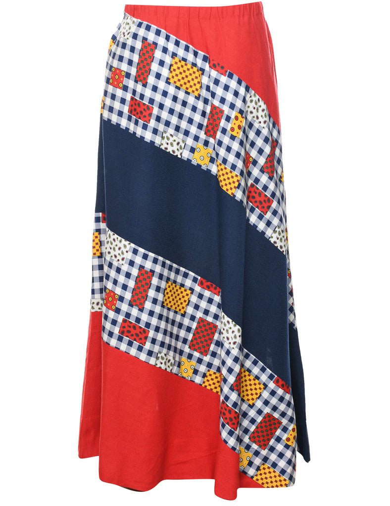 Patchwork Maxi Skirt - M