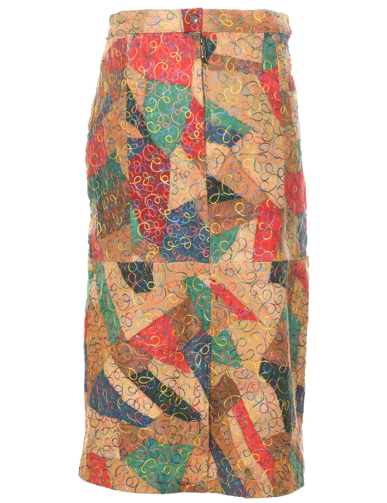 Patchwork Maxi Skirt - L