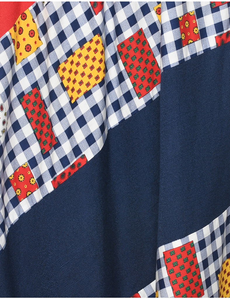 Patchwork Maxi Skirt - M