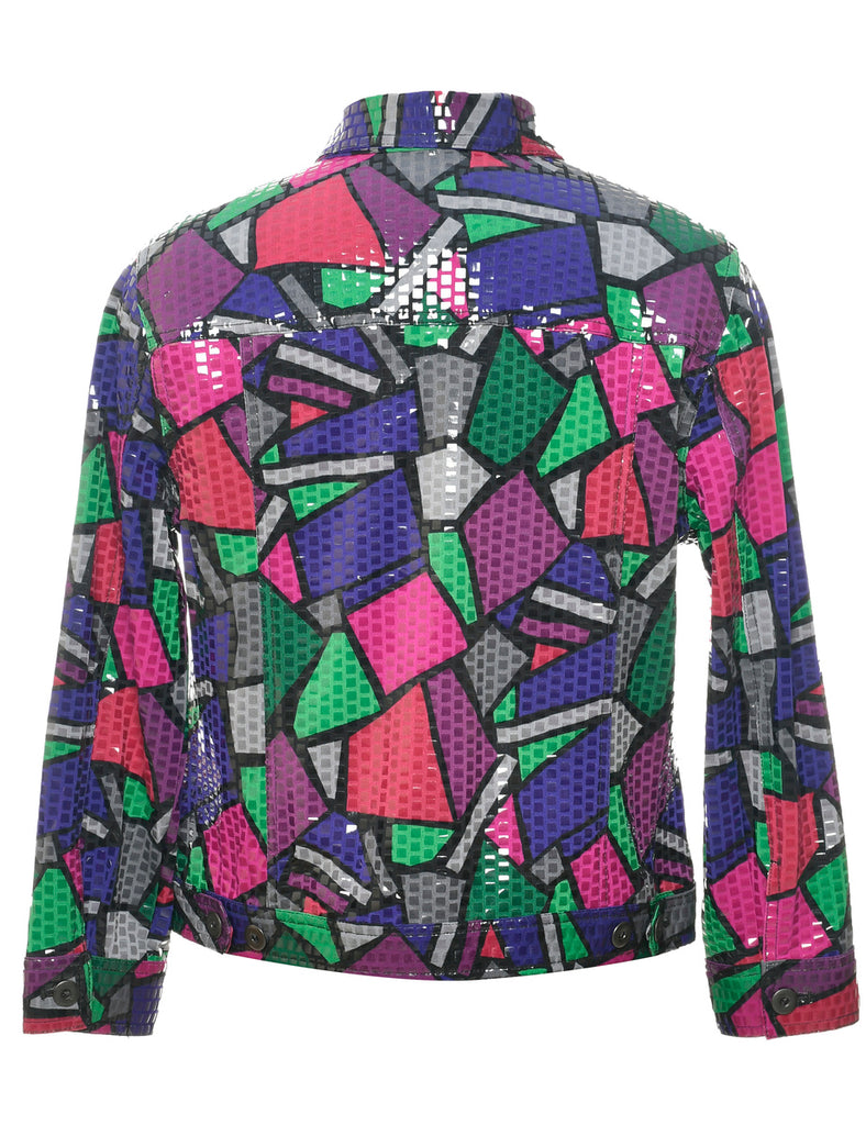 Patchwork Print Evening Jacket - M
