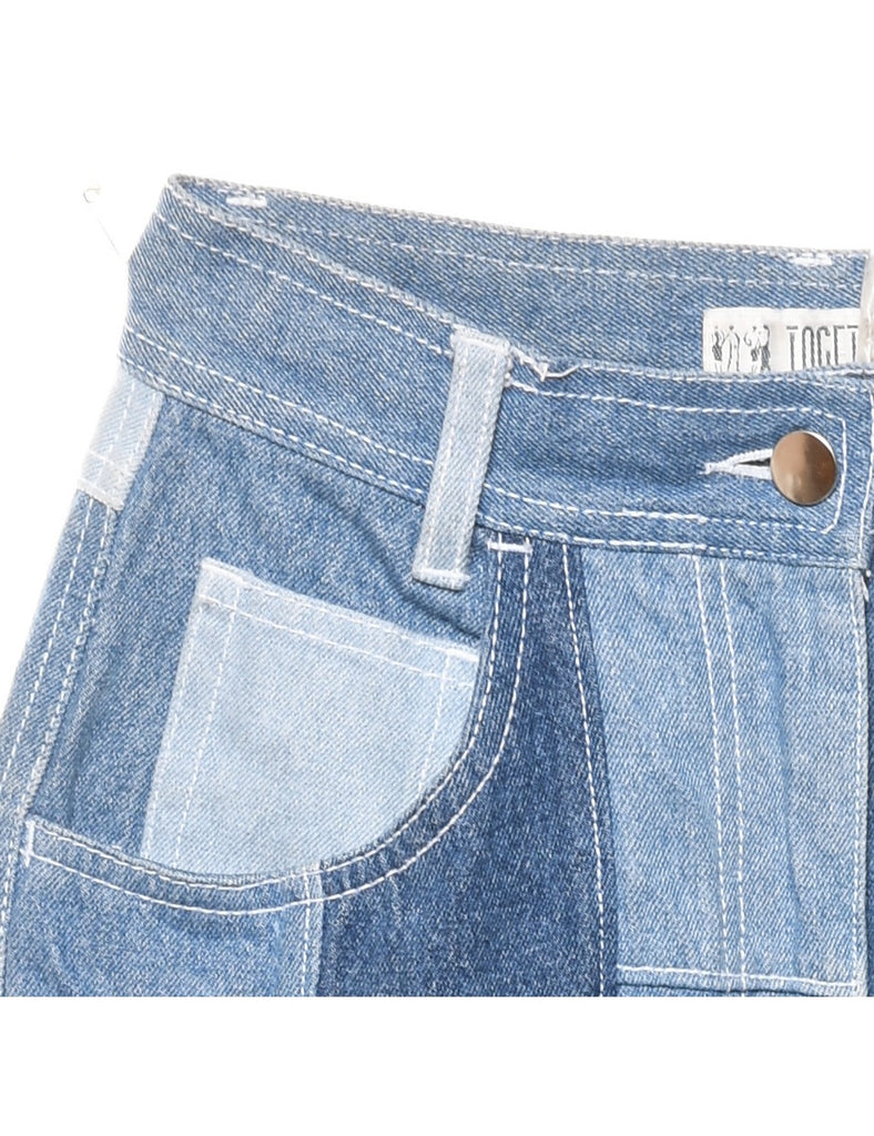 Patchwork Tapered Jeans - W26 L29