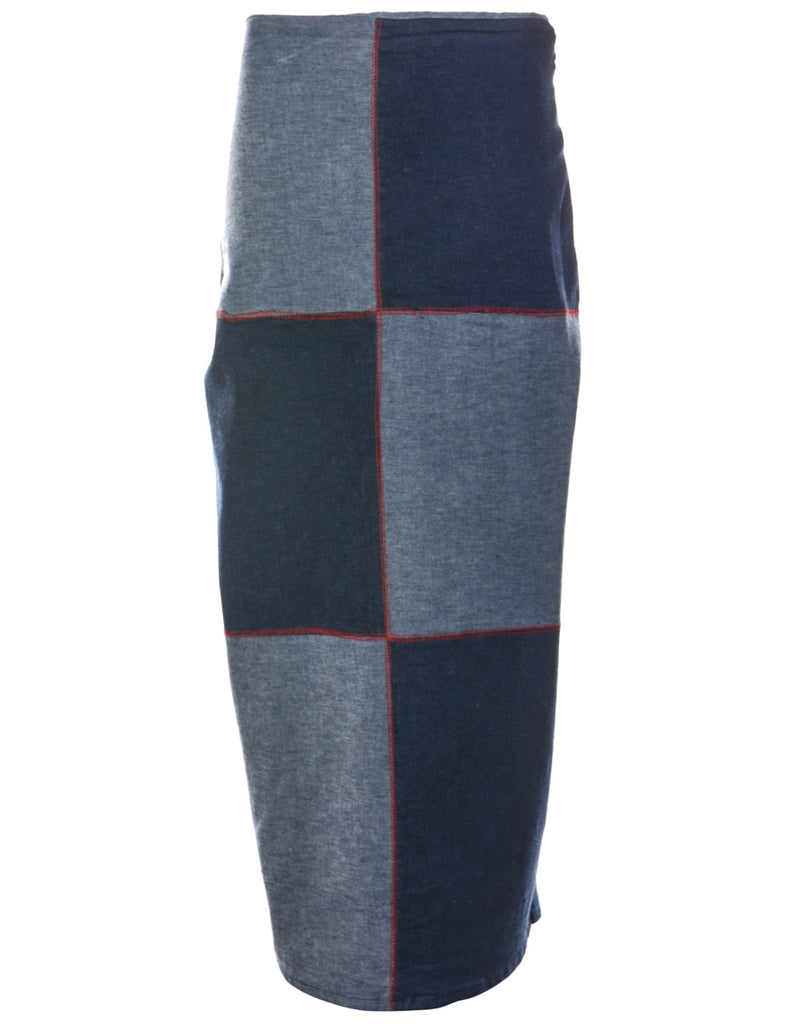 Patchwork Y2K Denim Skirt - S