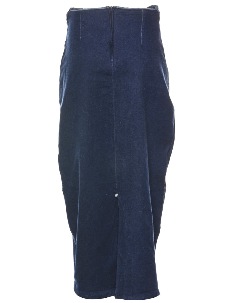 Patchwork Y2K Denim Skirt - S