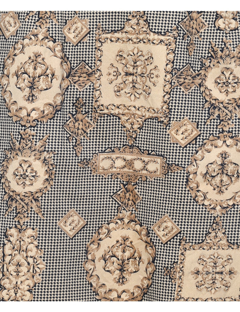Patterned A-line Skirt - M