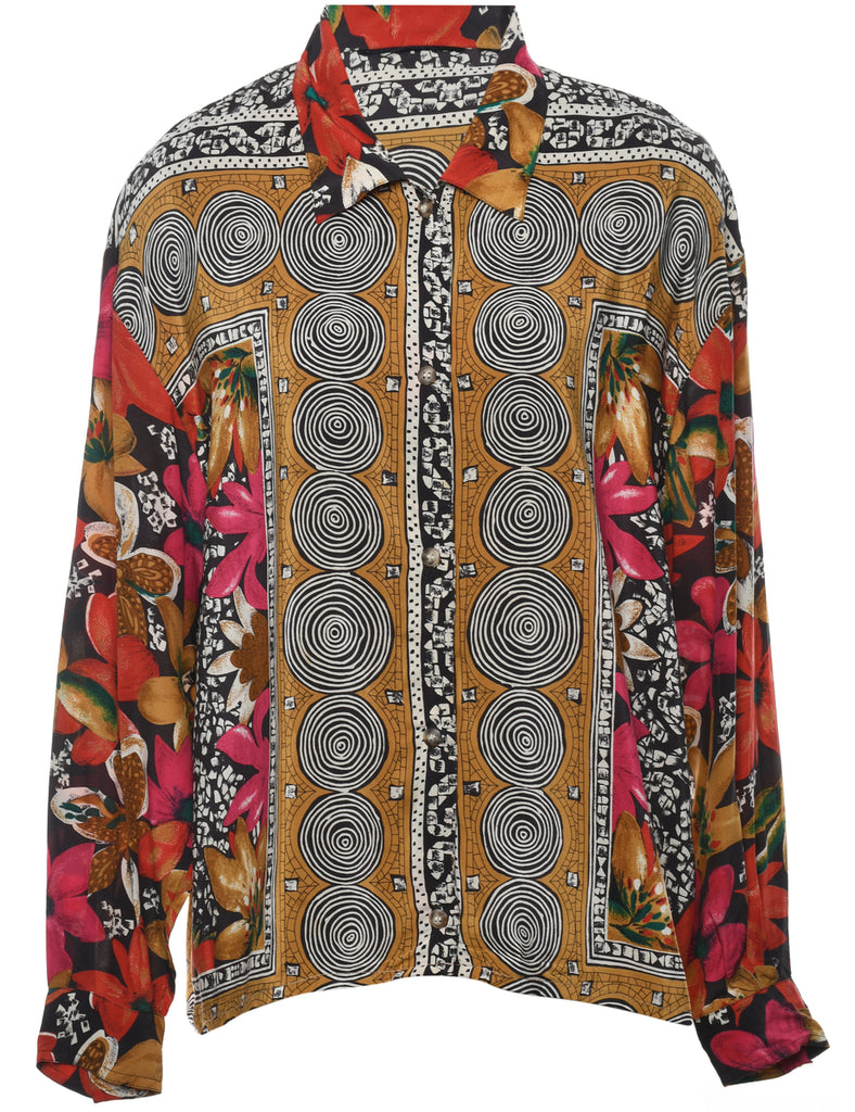 Patterned Blouse - L