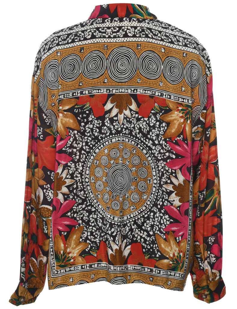 Patterned Blouse - L