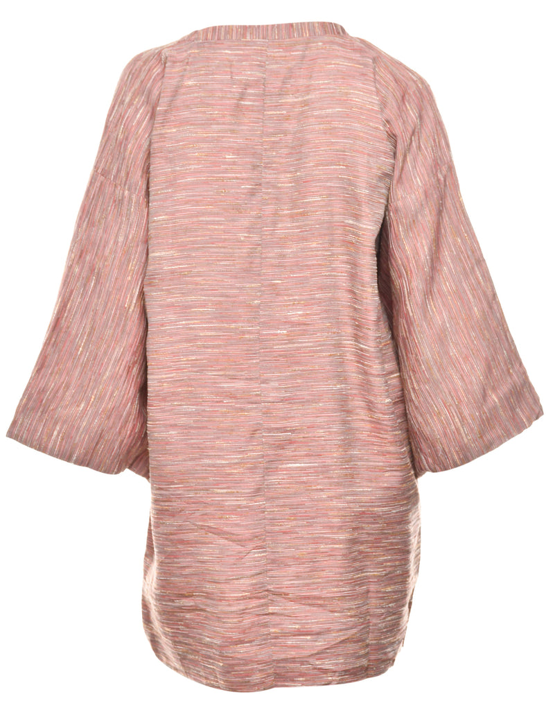 Patterned Cropped Kimono - L