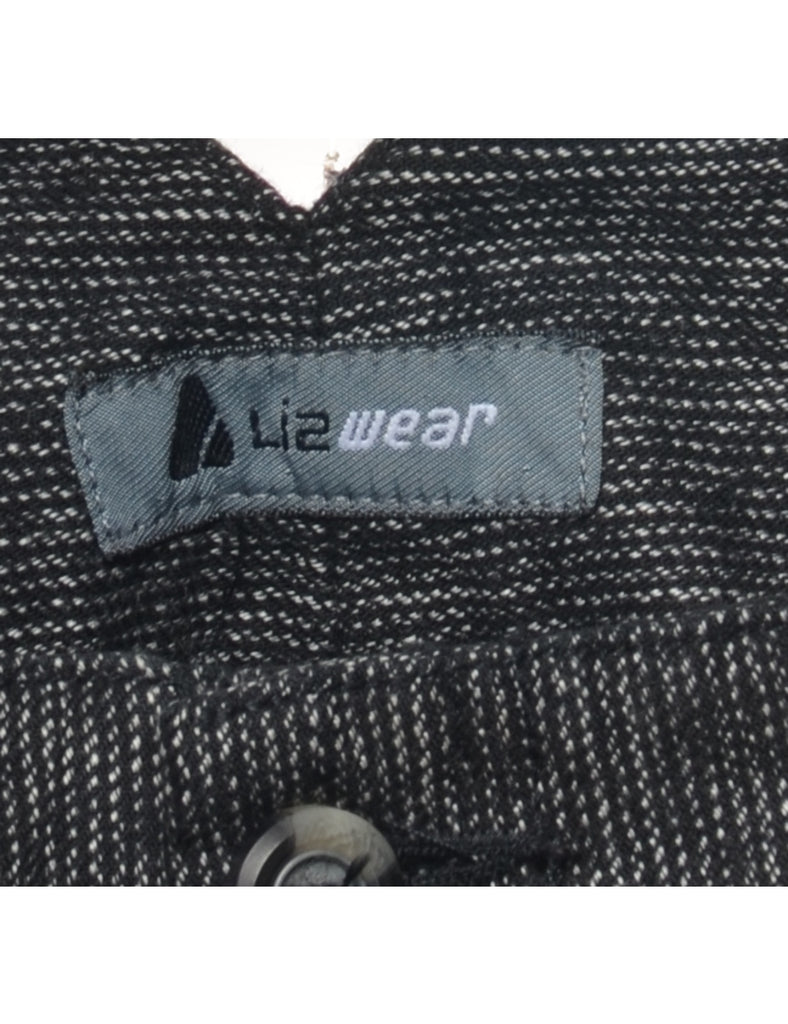 Patterned Dark Grey Trousers - W26 L31