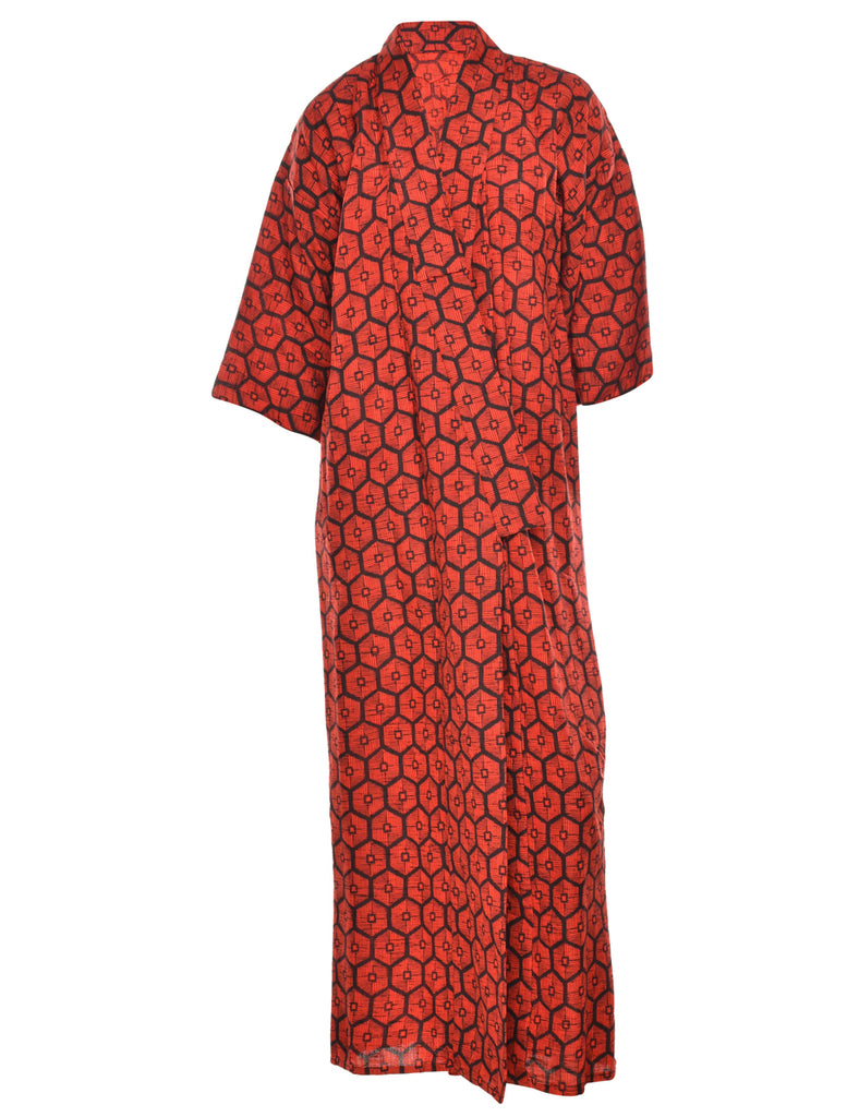 Patterned Full Length Kimono - L