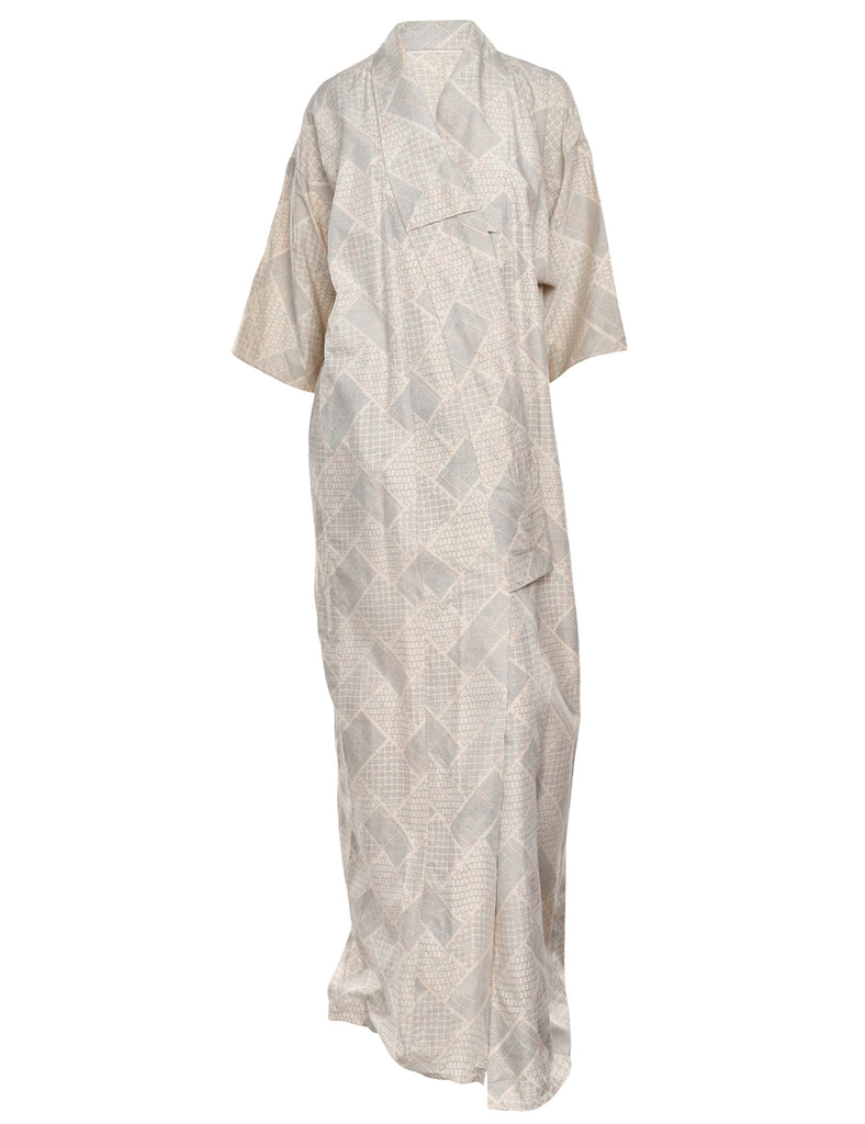 Patterned Full Length Kimono - XL